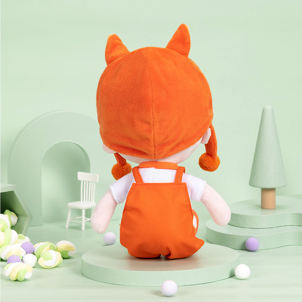 Personnalisée Poupée en Peluche avec Expression Coquine en Costume de Renard